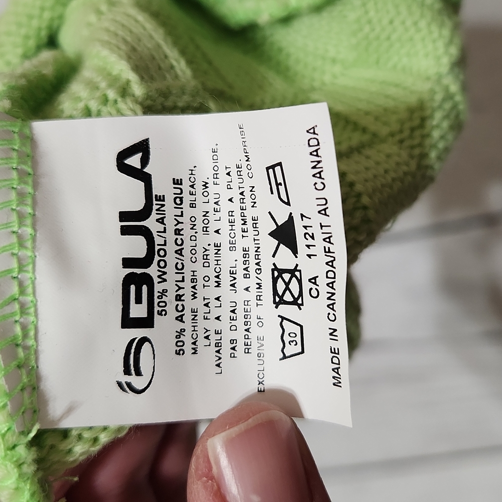 Bula lime green Winter hat - Picture 2 of 5
